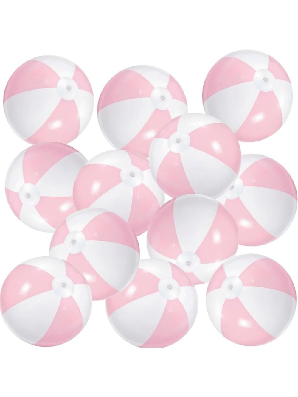 12 Pcs 24" Pastel Inflatable Beach Balls - Fun Summer Pool Party Decor